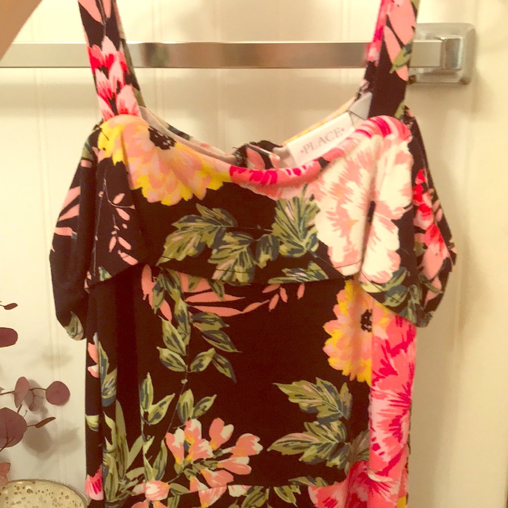 Children’s black floral dress